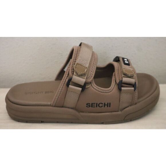 Seichi Men\'s Sz 10 Taupe Sandoru Ichi Comfort Slide Sandals